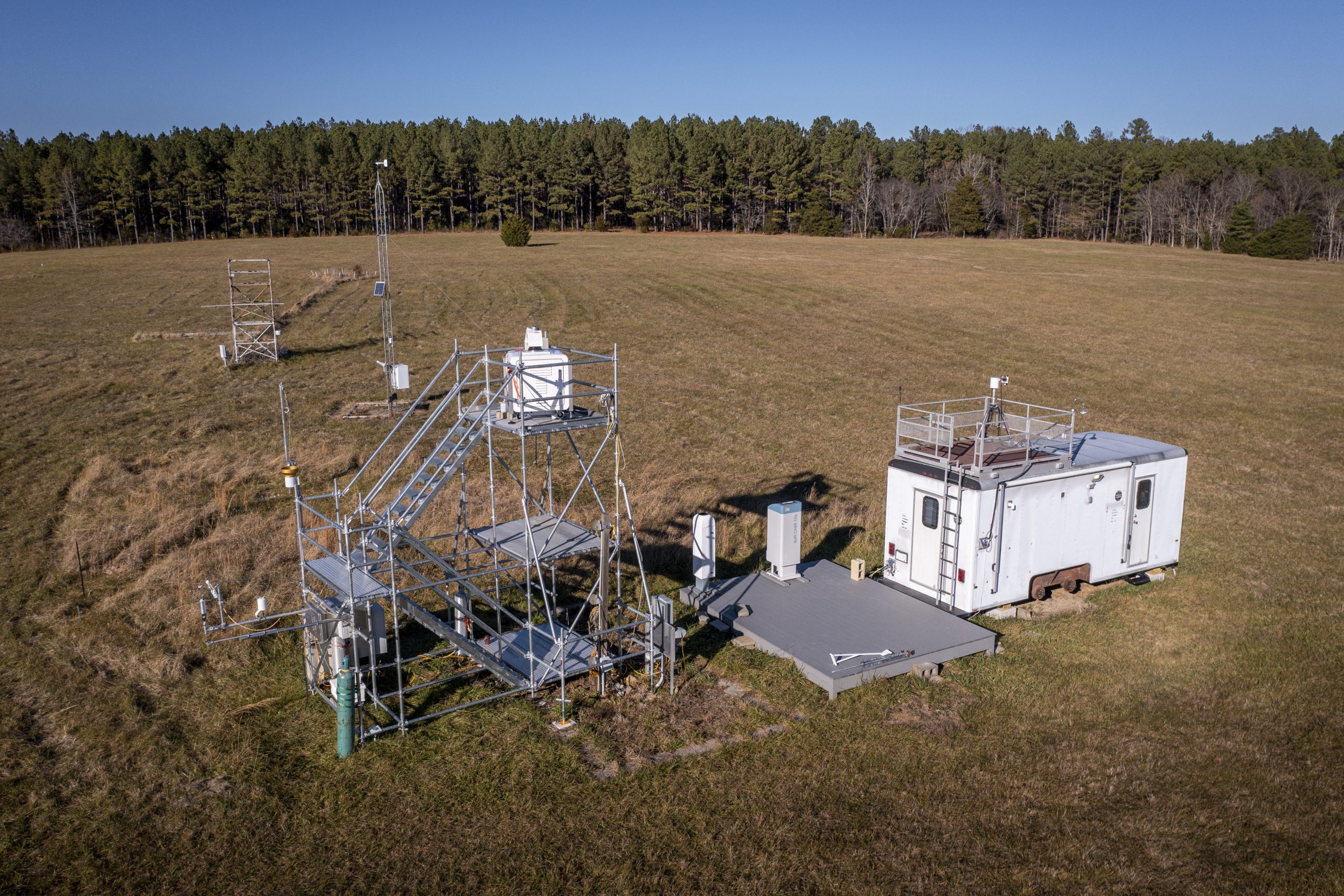 The forest research station in Duke Forest.