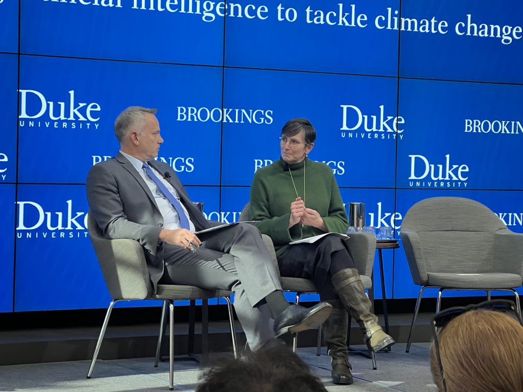 Ben Harris and Toddi Steelman at Brookings event