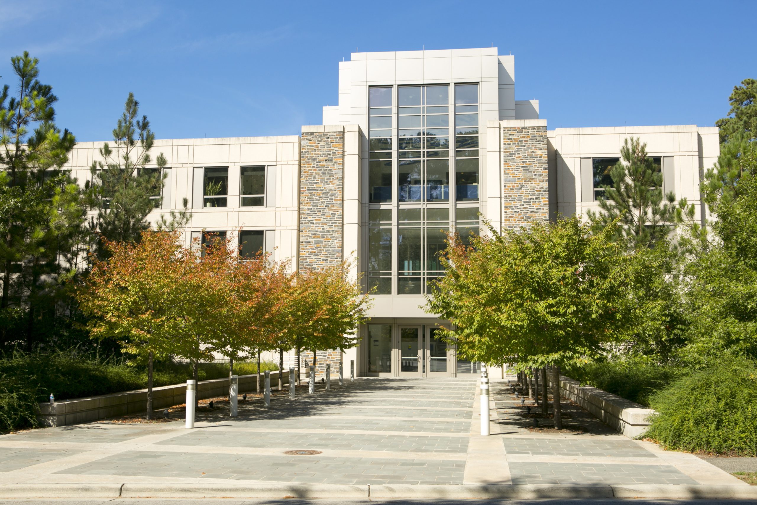 Duke Fuqua School of Business entrance from Science Drive