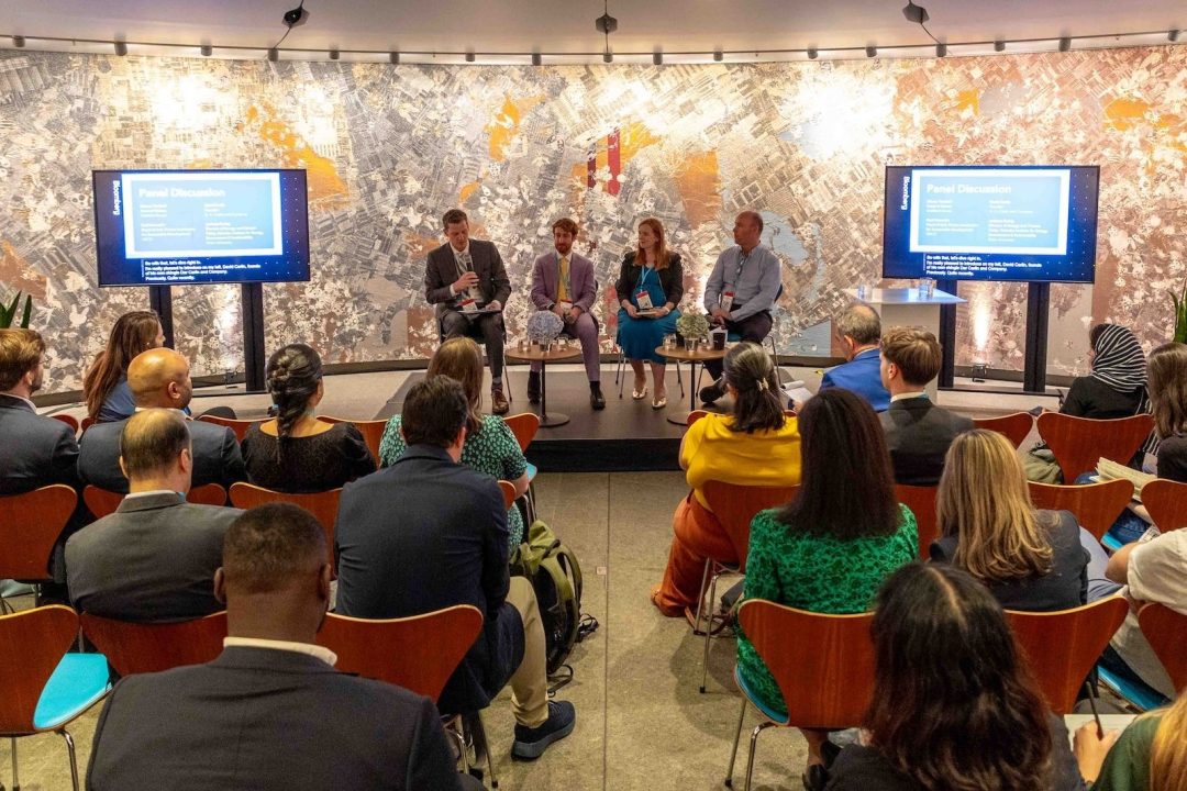 panel of four in front of audience at London Climate Week