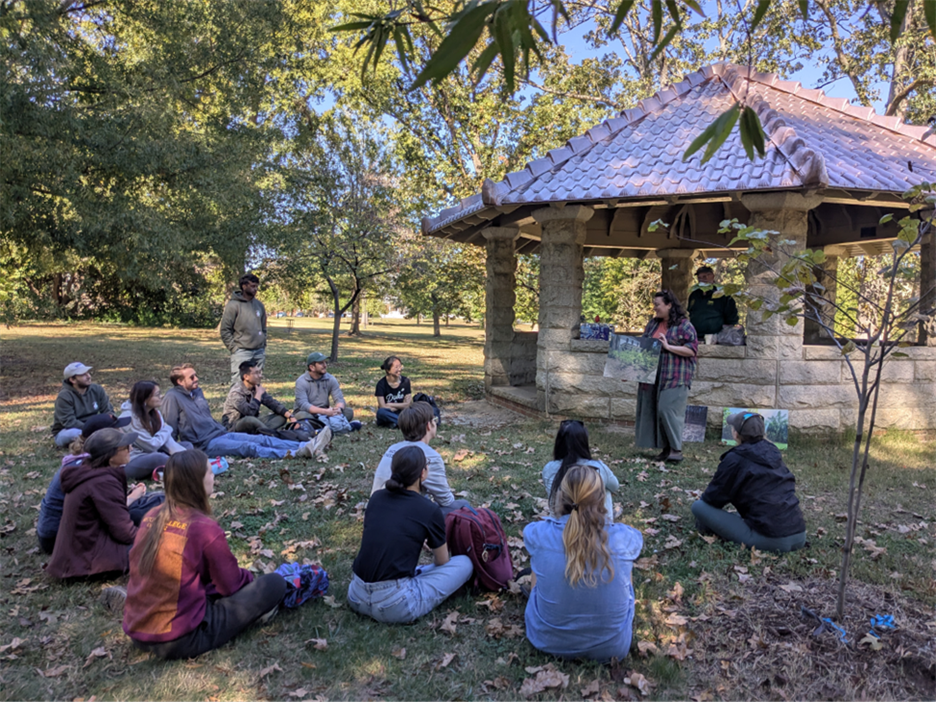 group of people in Duke Gardens